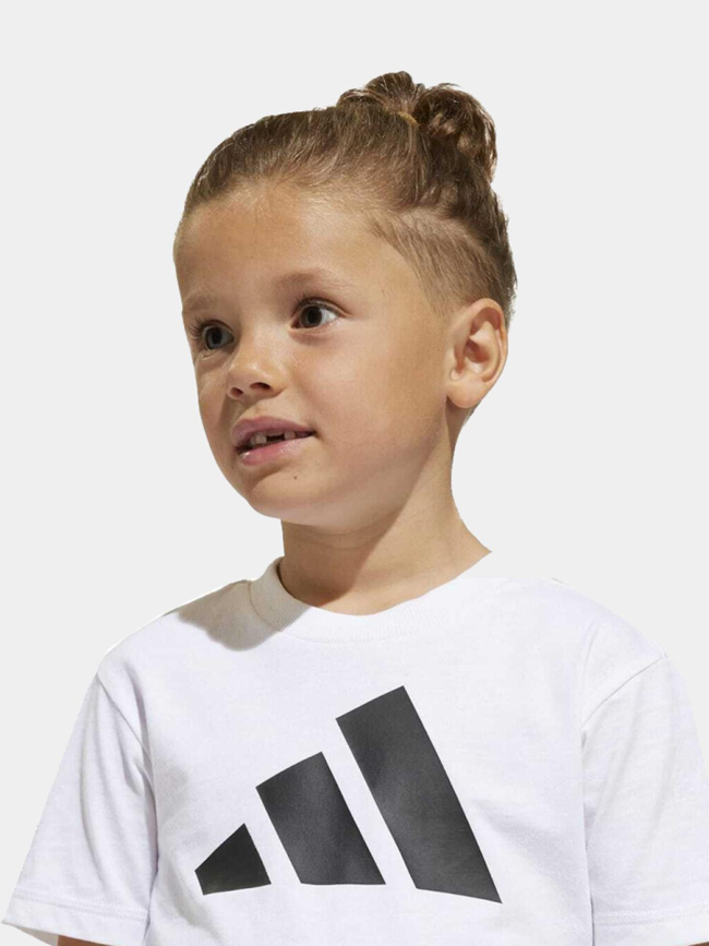 T-shirt à manches courtes lk bl tee 160 blanc enfant - Adidas