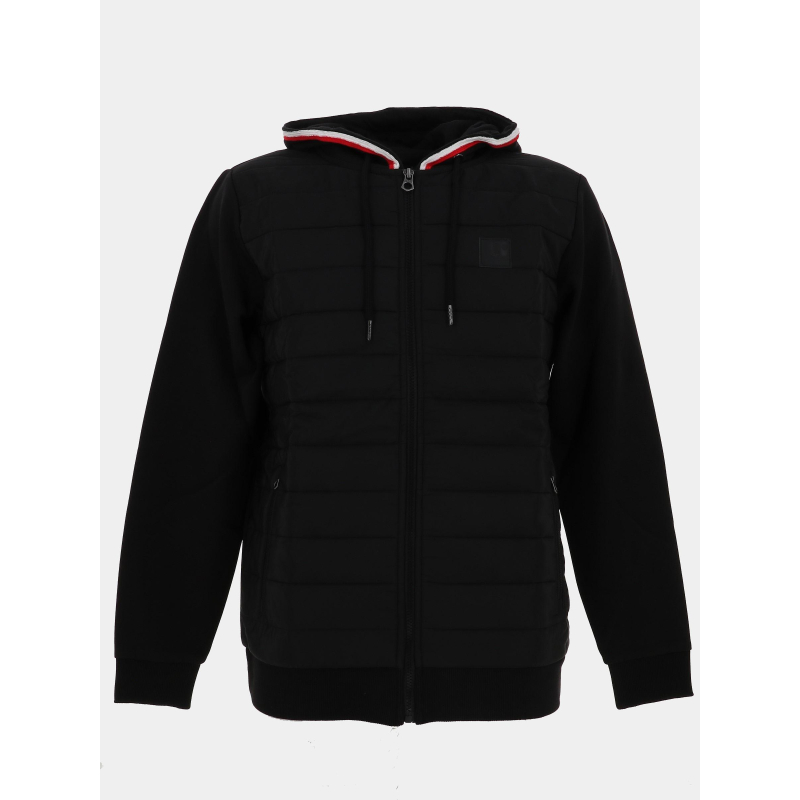 Veste bi-matière thol noir homme - Le Temps Des Cerises