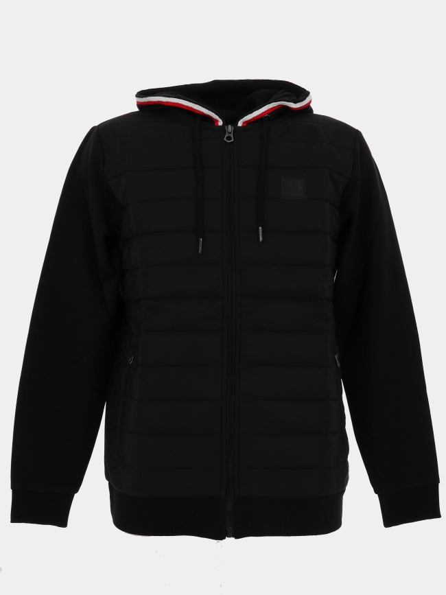 Veste bi-matière thol noir homme - Le Temps Des Cerises