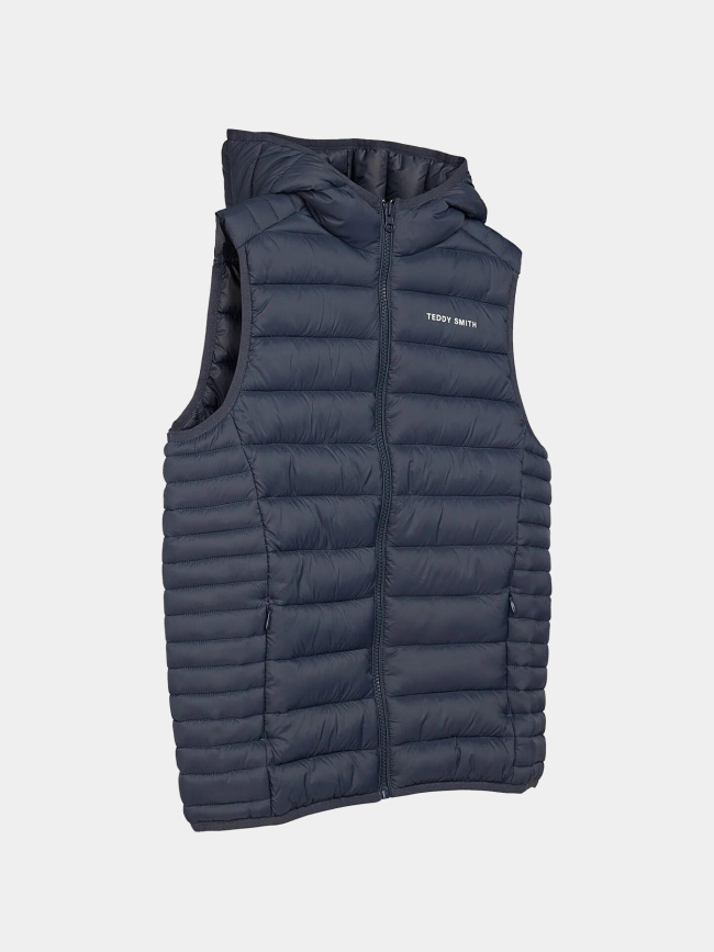 Doudoune sans manches à capuche b-terry bleu enfant - Teddy Smith