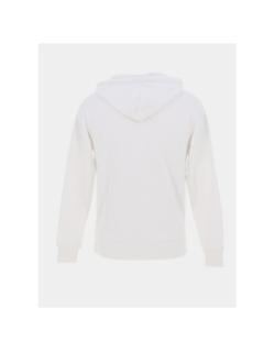 Sweat à capuche cadre logo relief blanc homme - Chabrand