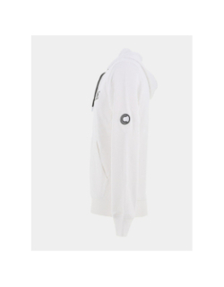 Sweat à capuche cadre logo relief blanc homme - Chabrand