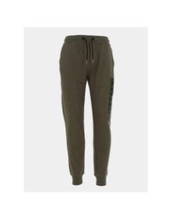 Pantalon jogging logo cadre relief vertical kaki homme - Chabrand