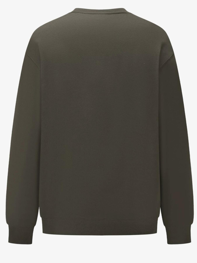 Sweat à col rond et poche plaquée kaki homme - Chabrand