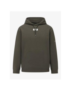 Sweat à capuche logo uni kaki homme - Chabrand