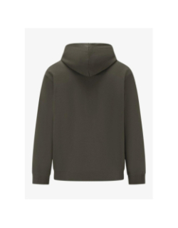 Sweat à capuche logo uni kaki homme - Chabrand