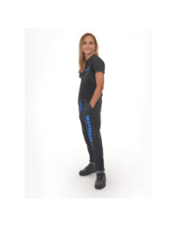 Pantalon jogging logo cadre relief bleu noir garçon - Chabrand