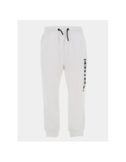 Pantalon jogging logo cadre relief vertical blanc garçon - Chabrand