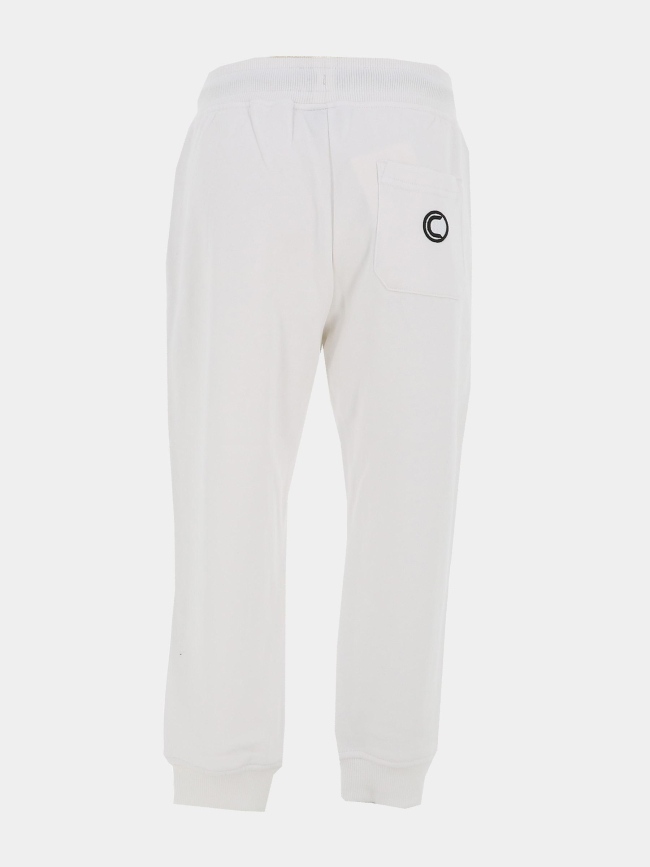 Pantalon jogging logo cadre relief vertical blanc garçon - Chabrand