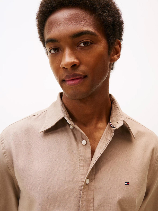 Chemise solid heritage oxford beige homme - Tommy Hilfiger