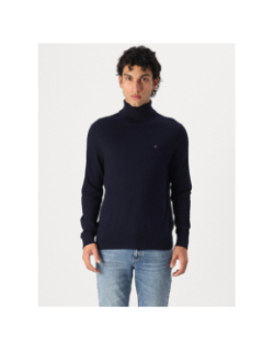 Pull à col roulé pima cachemire bleu marine homme - Tommy Hilfiger