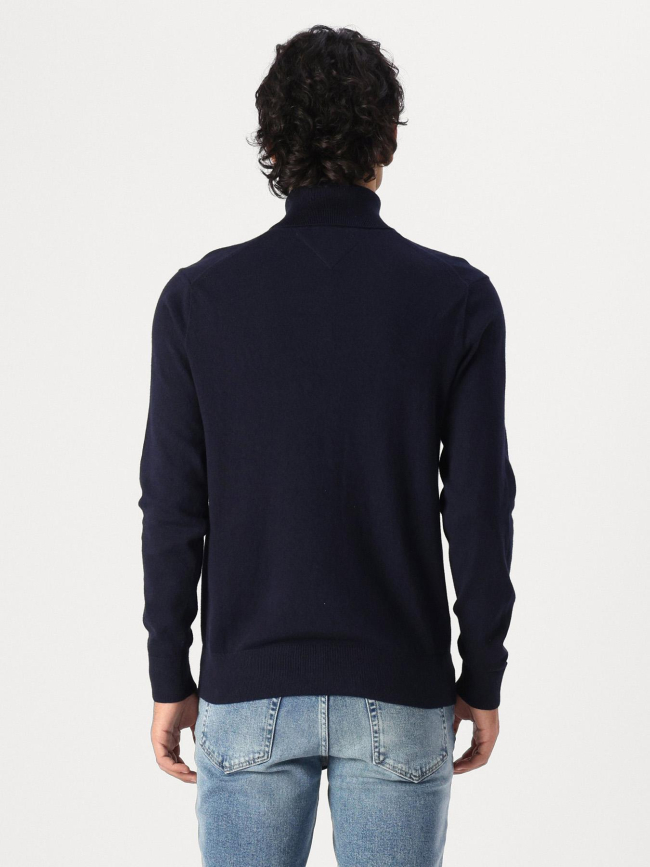 Pull à col roulé pima cachemire bleu marine homme - Tommy Hilfiger