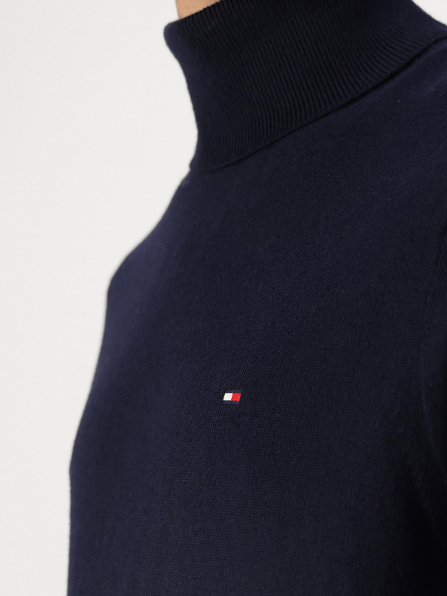 Pull à col roulé pima cachemire bleu marine homme - Tommy Hilfiger
