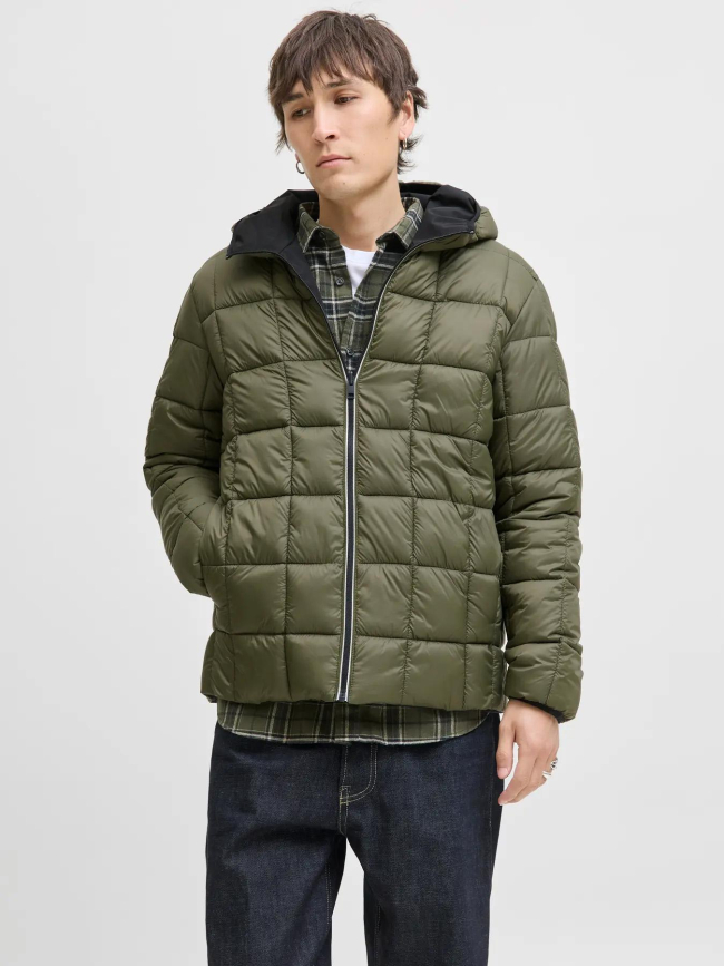 Blouson réversible jjebrook noir et kaki homme - Jack & Jones