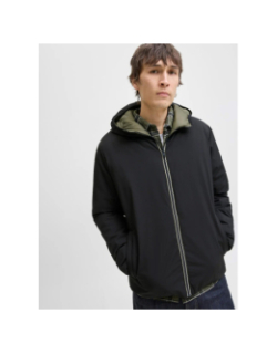 Blouson réversible jjebrook noir et kaki homme - Jack & Jones