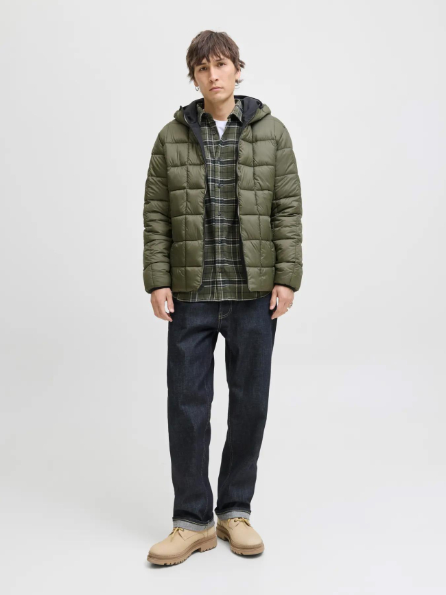 Blouson réversible jjebrook noir et kaki homme - Jack & Jones