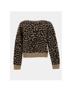 Gilet cardigan léopard newkai beige femme - Vero Moda