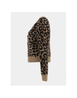 Gilet cardigan léopard newkai beige femme - Vero Moda