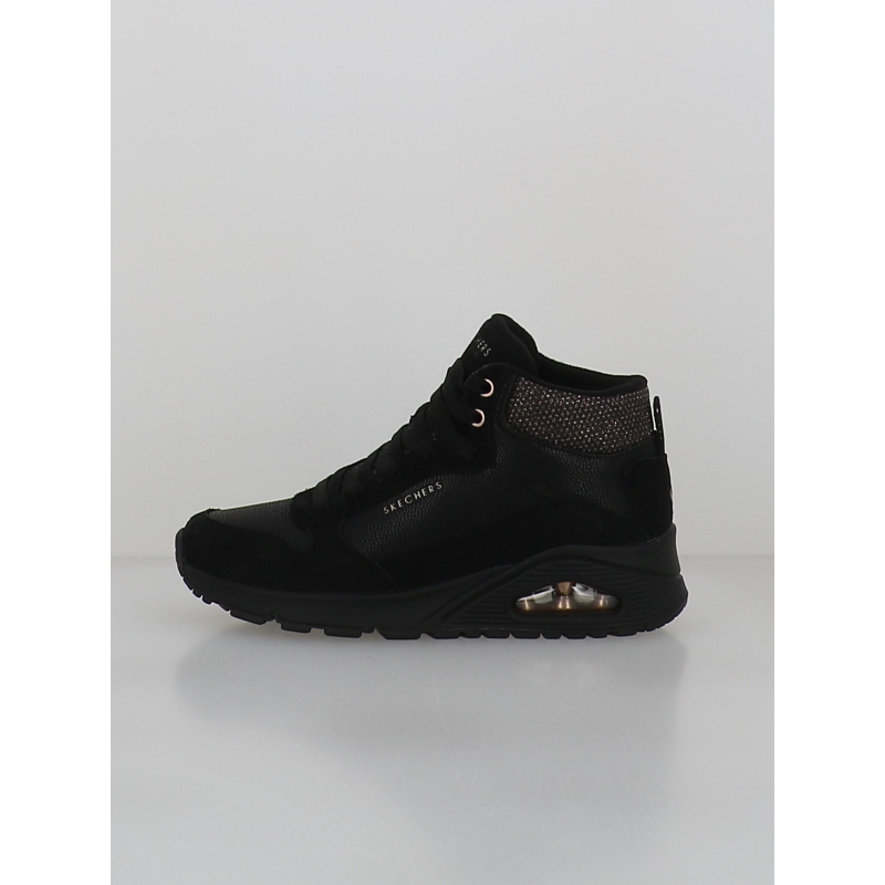 Baskets uno stacre shine noir femme - Skechers