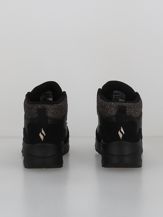 Baskets uno stacre shine noir femme - Skechers