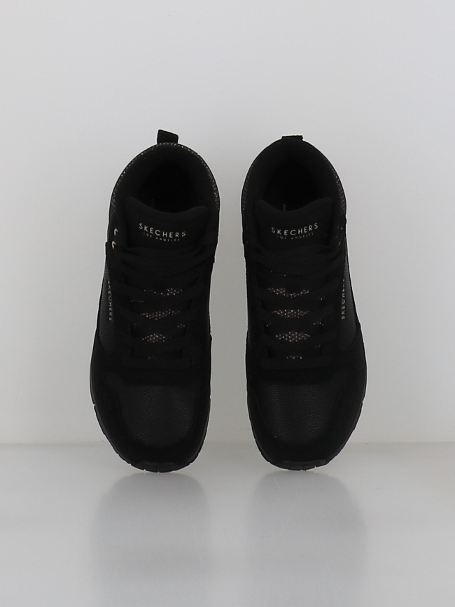 Baskets uno stacre shine noir femme - Skechers