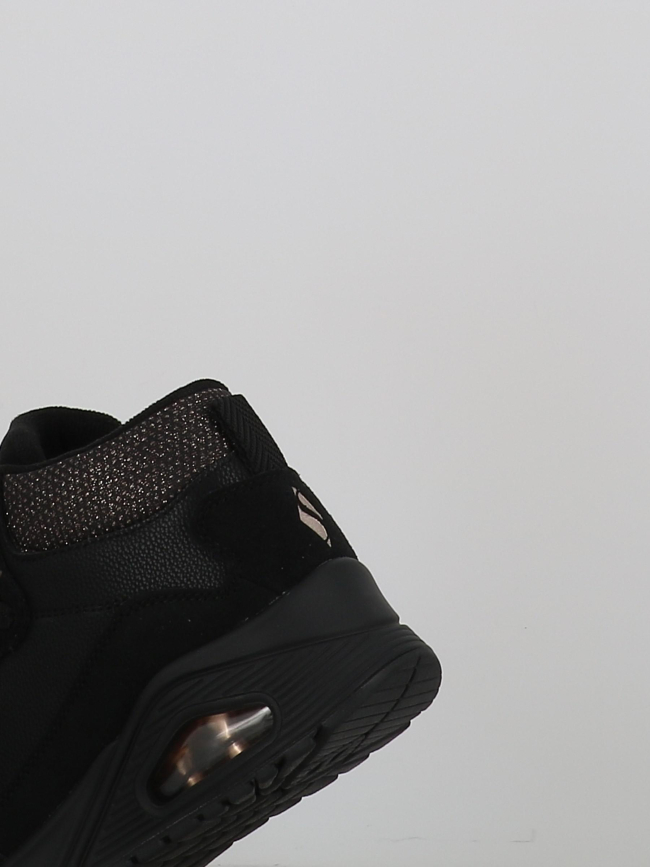 Baskets uno stacre shine noir femme - Skechers