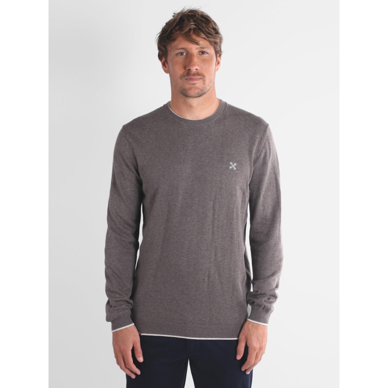 Pull à col rond peroni marron homme - Oxbow