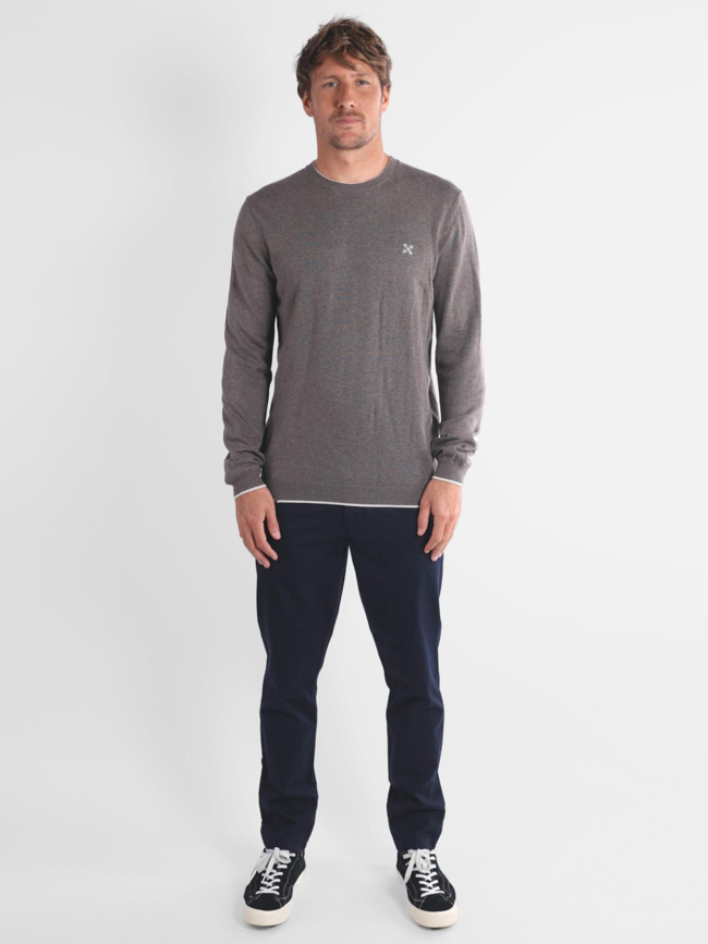 Pull à col rond peroni marron homme - Oxbow