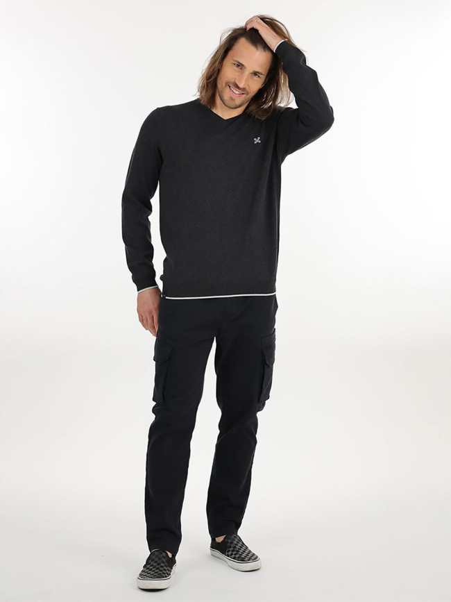 Pull à col en v pivega gris homme - Oxbow