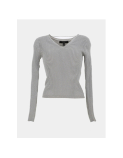Pull côtelé pailleté roma argenté femme - Vero Moda