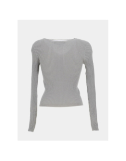 Pull côtelé pailleté roma argenté femme - Vero Moda