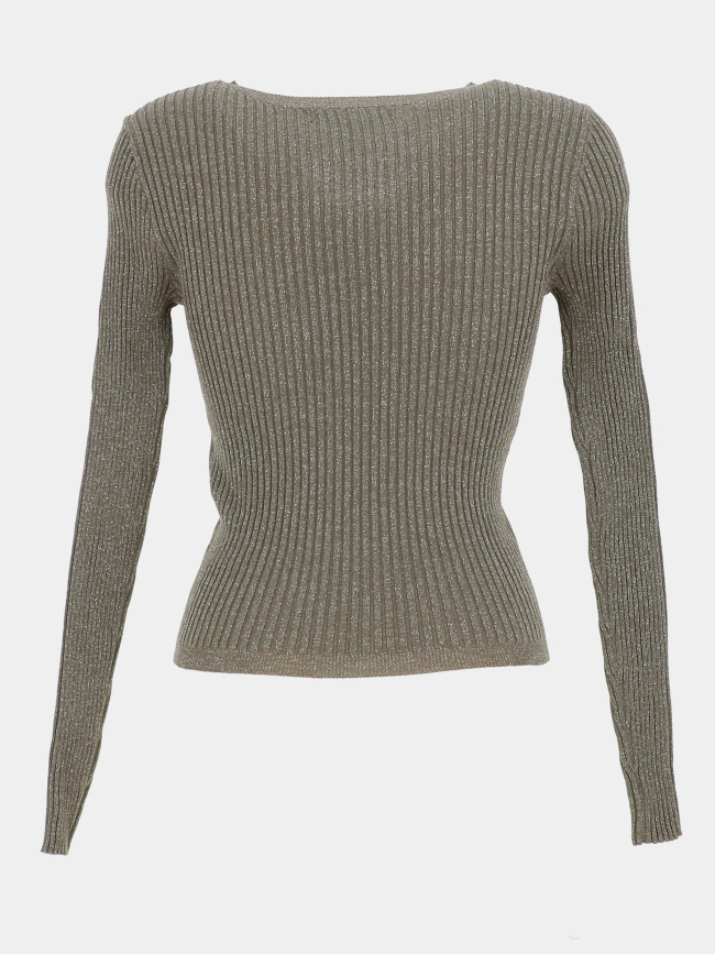 Pull côtelé pailleté roma vert femme - Vero Moda
