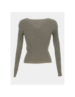 Pull côtelé pailleté roma vert femme - Vero Moda