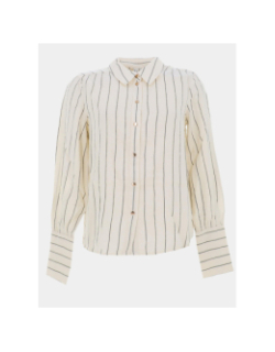 Chemisier rayé gori blanc écru femme - Vero Moda