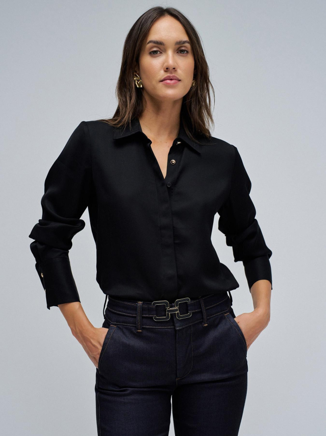 Chemisier à boutons dorés noir femme - Salsa