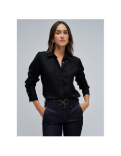 Chemisier à boutons dorés noir femme - Salsa