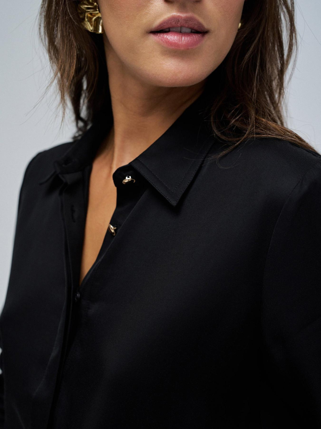 Chemisier à boutons dorés noir femme - Salsa