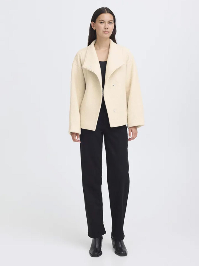 Manteau court ihstipa ja7 beige femme - Ichi