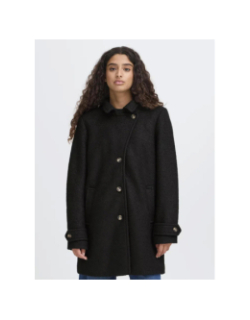 Manteau court en laine ihstipa ja8 noir femme - Ichi