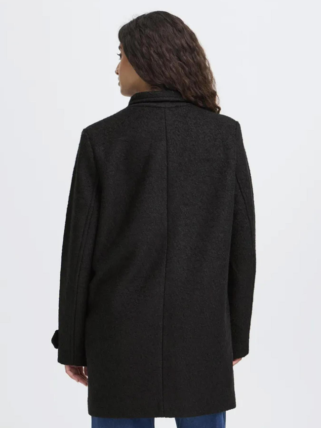 Manteau court en laine ihstipa ja8 noir femme - Ichi