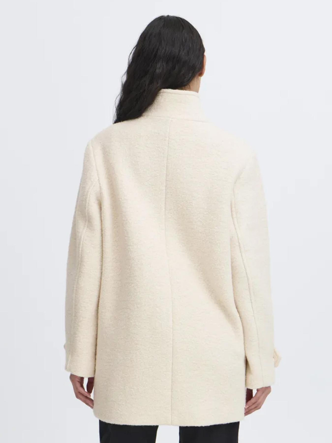 Manteau court en laine ihstipa ja8 beige femme - Ichi