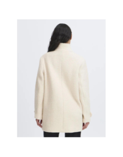 Manteau court en laine ihstipa ja8 beige femme - Ichi