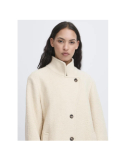Manteau court en laine ihstipa ja8 beige femme - Ichi