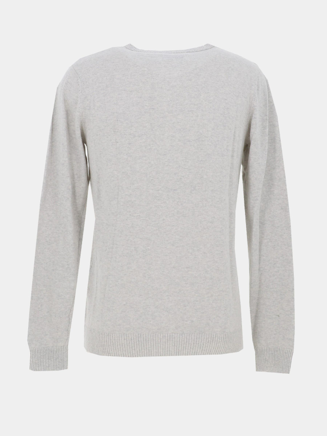 Pull col v pulser 3 gris chiné homme - Teddy Smith