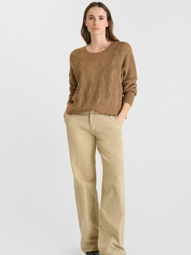 Pull zelena cocoa marron femme - Le Temps Des Cerises