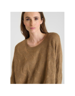 Pull zelena cocoa marron femme - Le Temps Des Cerises