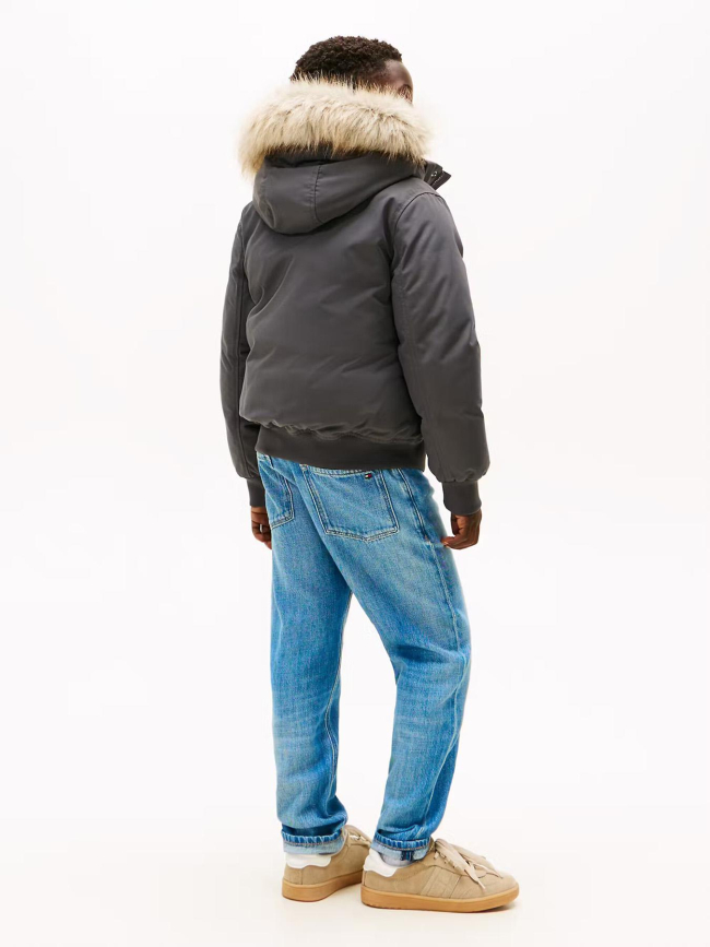 Blouson bomber  à capuche gris garçon - Tommy Hilfiger
