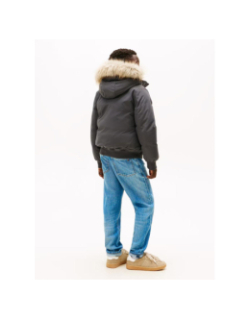 Blouson bomber  à capuche gris garçon - Tommy Hilfiger