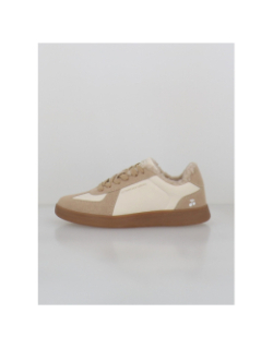 Baskets fourrées lilou wedge beige femme - Le Temps Des Cerises