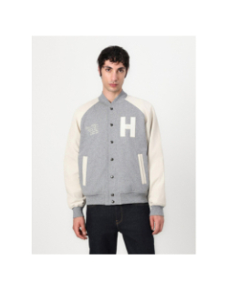 Bomber universitaire athleisure décontracté gris homme - Tommy Hilfiger